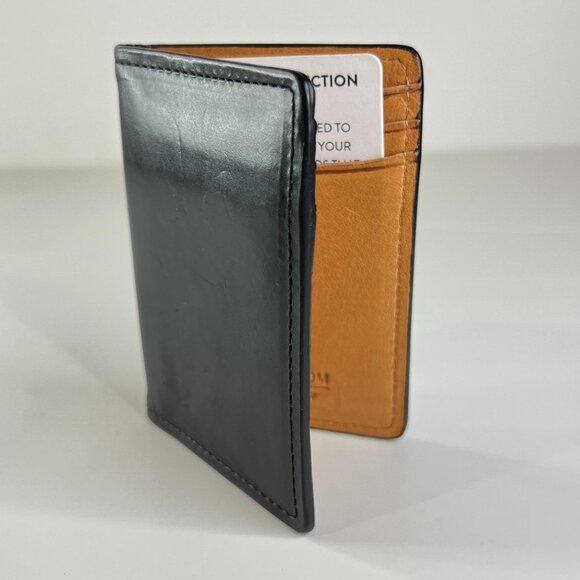 Nordstrom Black Leather Card Holder - Picture 1 of 4
